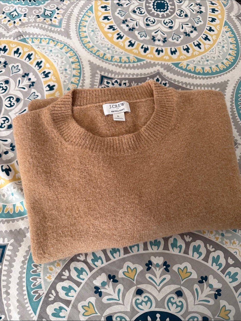J. Crew Camel Crewneck Sweater